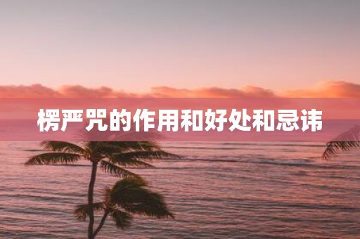 楞严咒的作用和好处和忌讳