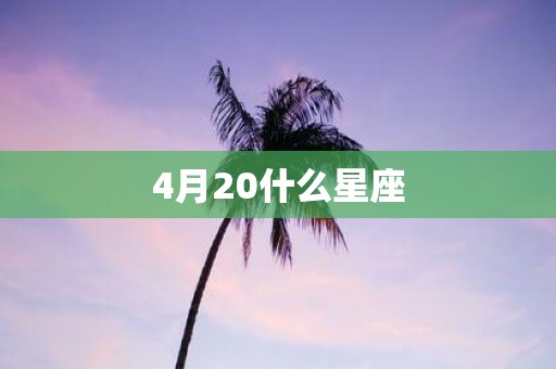 4月20什么星座