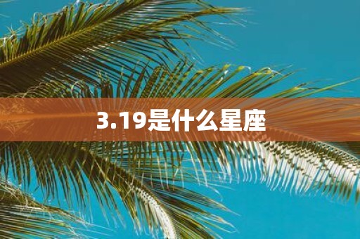 3.19是什么星座