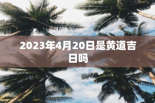 2023年4月20日是黄道吉日吗