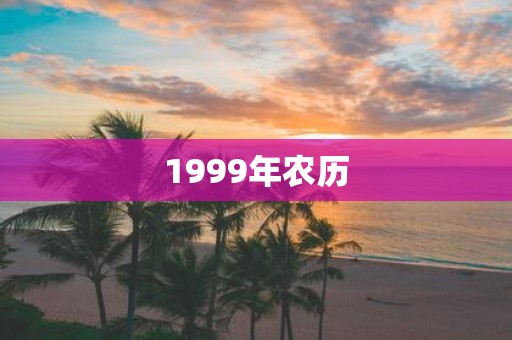 1999年农历