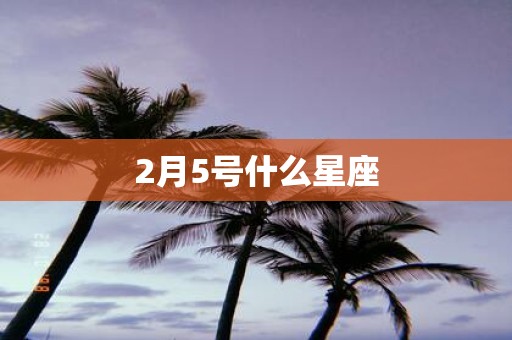 2月5号什么星座