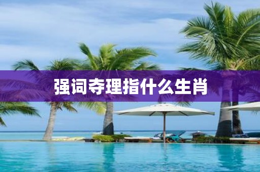 强词夺理指什么生肖