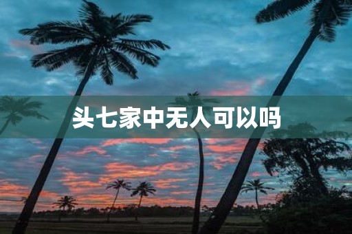 头七家中无人可以吗