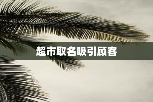 超市取名吸引顾客