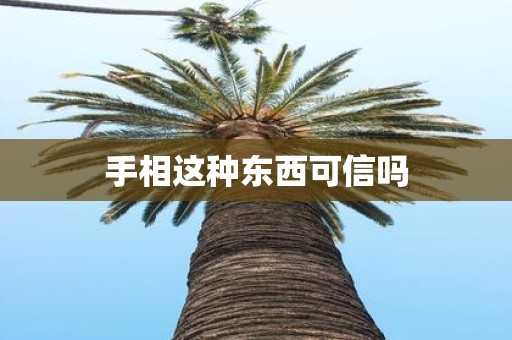 手相这种东西可信吗