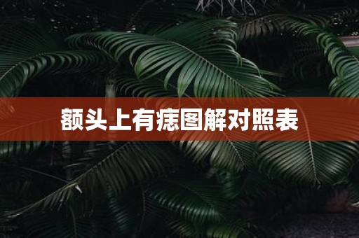 额头上有痣图解对照表