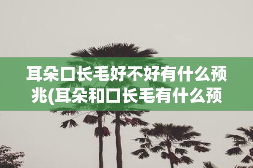 耳朵口长毛好不好有什么预兆(耳朵和口长毛有什么预兆？)