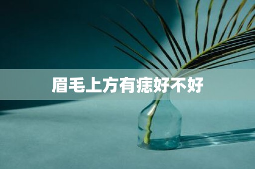 眉毛上方有痣好不好