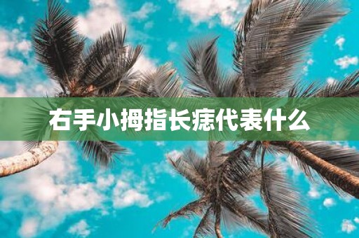 右手小拇指长痣代表什么