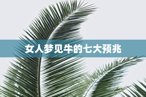 女人梦见牛的七大预兆