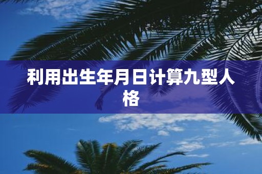 利用出生年月日计算九型人格