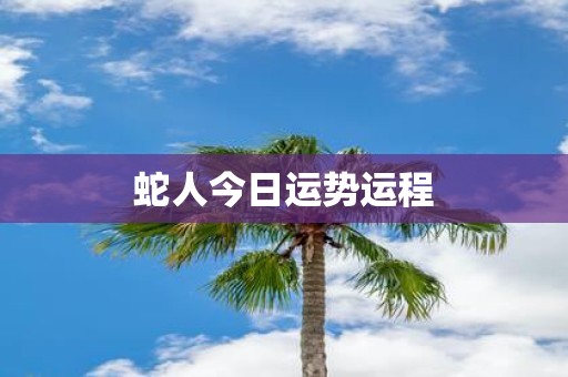蛇人今日运势运程