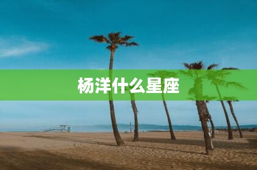 杨洋什么星座
