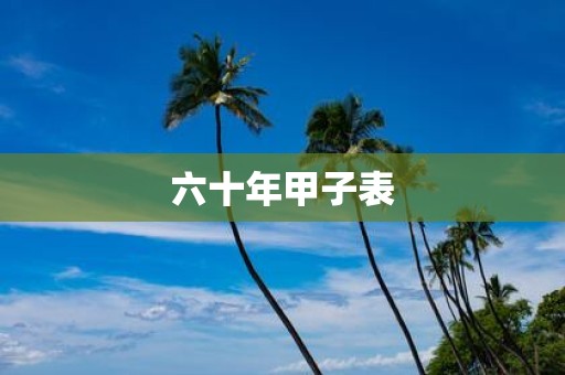 六十年甲子表