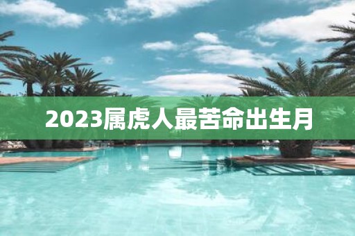 2025属虎人最苦命出生月