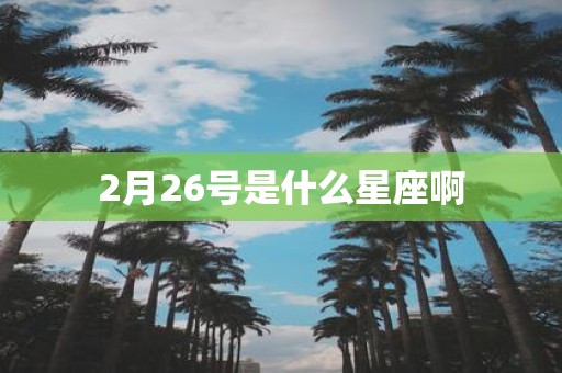 2月26号是什么星座啊