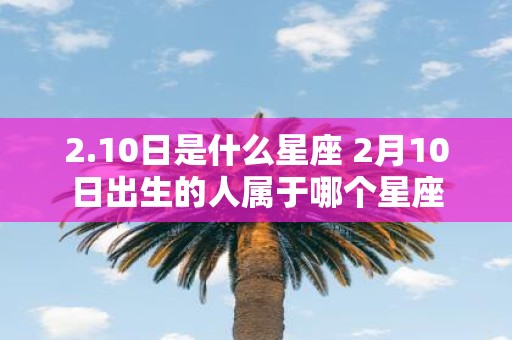 2.10日是什么星座 2月10日出生的人属于哪个星座