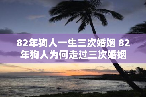 82年狗人一生三次婚姻 82年狗人为何走过三次婚姻