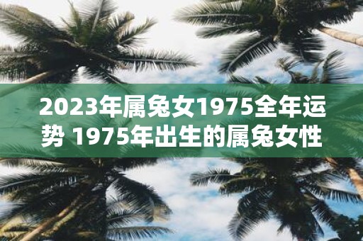 2025年属兔女1975全年运势 1975年出生的属兔女性在2025年的整体运势如何