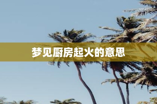 梦见厨房起火的意思