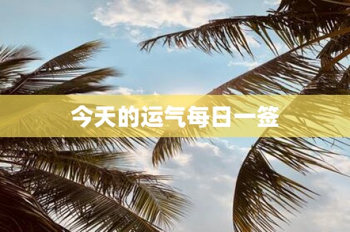 今天的运气每日一签