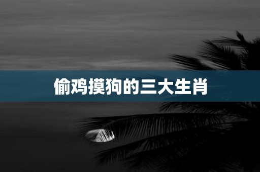 偷鸡摸狗的三大生肖