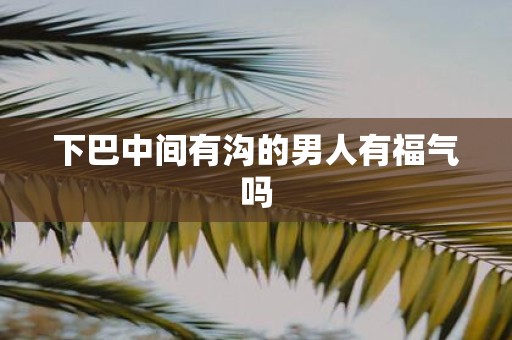 下巴中间有沟的男人有福气吗