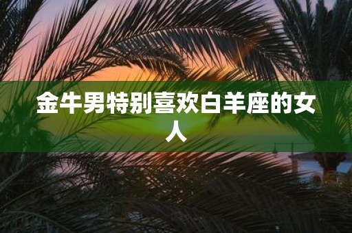 金牛男特别喜欢白羊座的女人