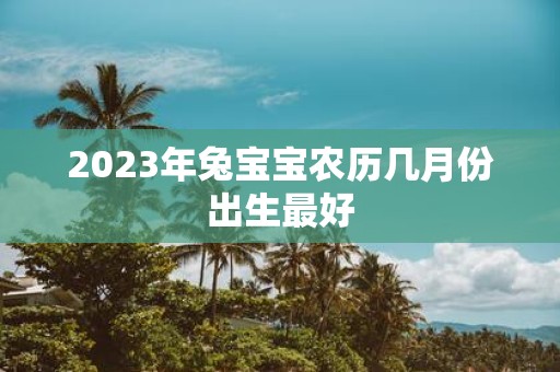 2025年兔宝宝农历几月份出生最好
