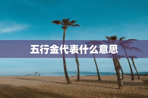 五行金代表什么意思