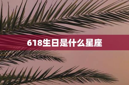 618生日是什么星座