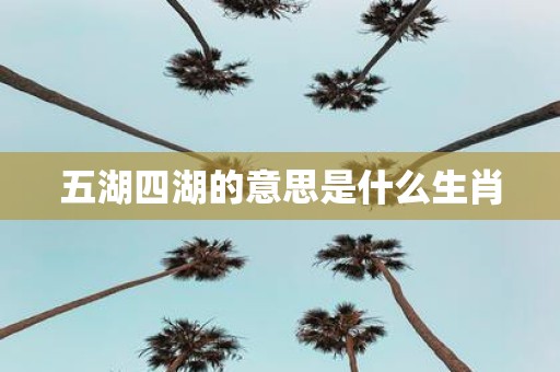 五湖四湖的意思是什么生肖