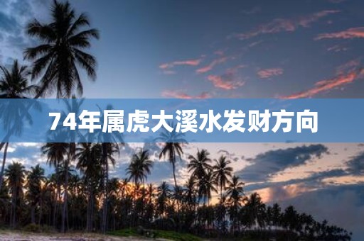 74年属虎大溪水发财方向