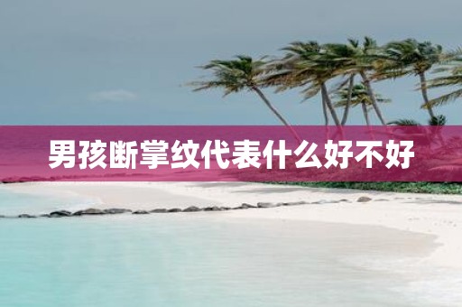 男孩断掌纹代表什么好不好