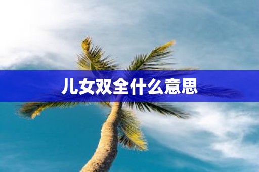儿女双全什么意思