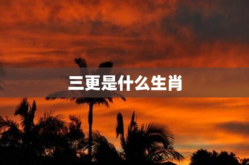 三更是什么生肖