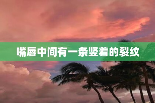 嘴唇中间有一条竖着的裂纹