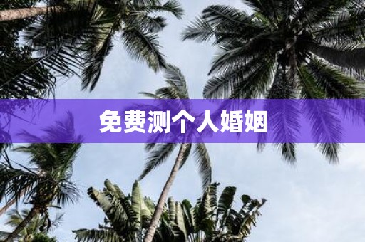 免费测个人婚姻