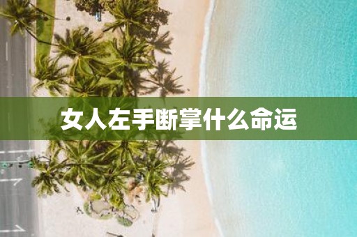 女人左手断掌什么命运