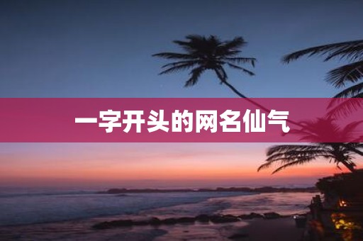 一字开头的网名仙气