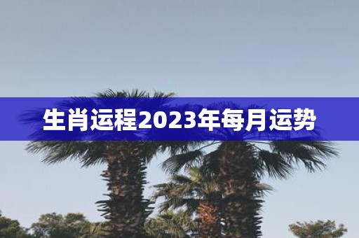 生肖运程2025年每月运势