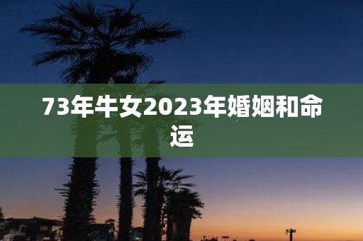 73年牛女2025年婚姻和命运