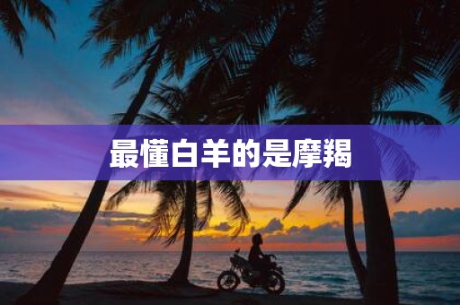 最懂白羊的是摩羯