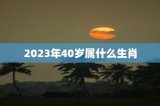2025年40岁属什么生肖