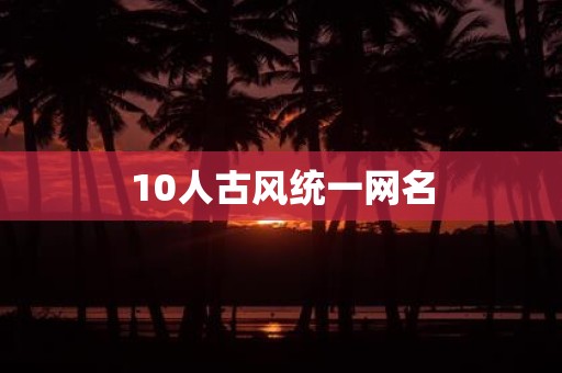 10人古风统一网名