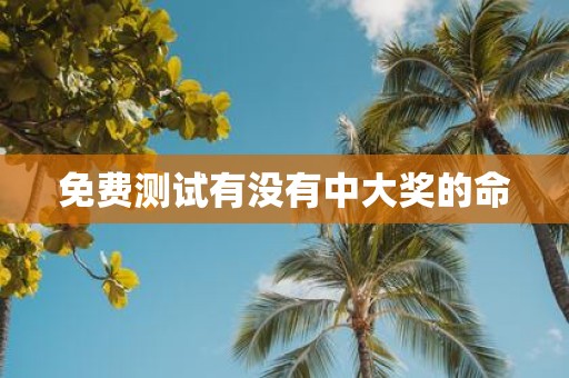 免费测试有没有中大奖的命