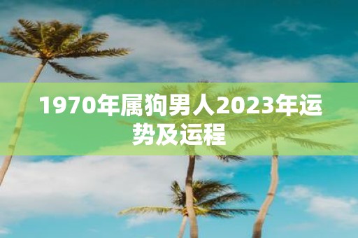 1970年属狗男人2025年运势及运程