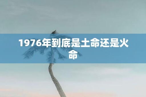 1976年到底是土命还是火命