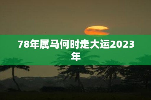 78年属马何时走大运2025年